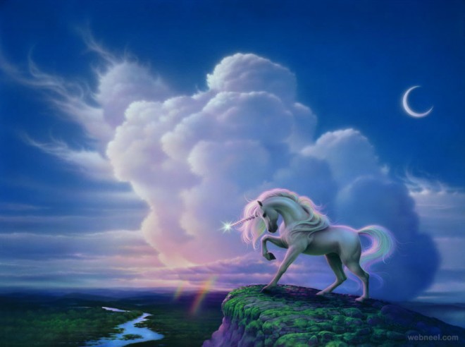 rainbow unicorn fantasy artwork