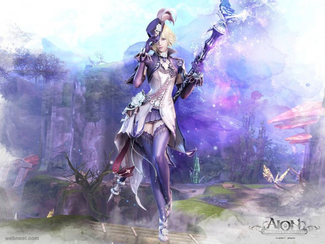 3d game fantasy character aion by jungwon park