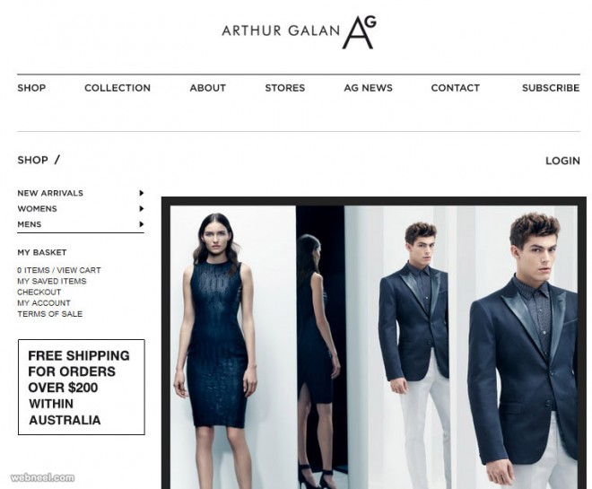 arthur galan fashion website