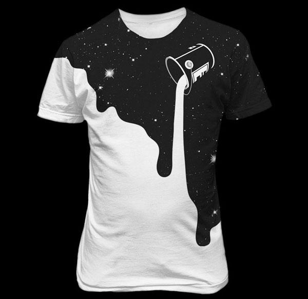 creative black and white t shirt