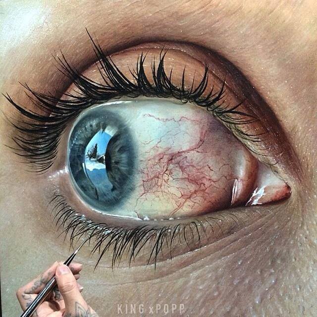hyper realistic eye drawings