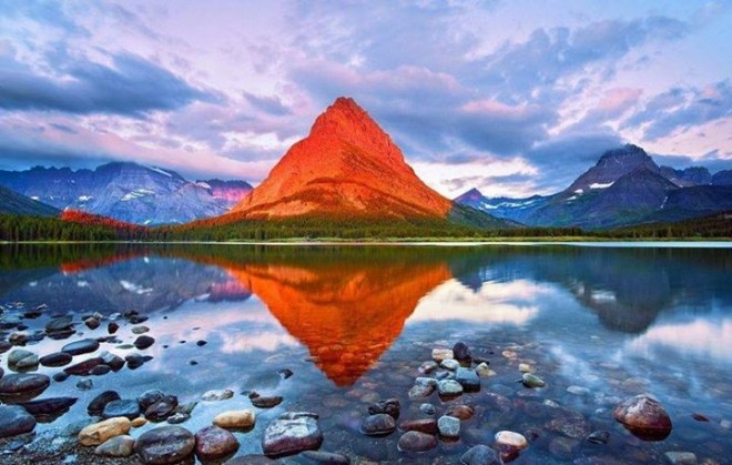 red mountain amazing nature reflections