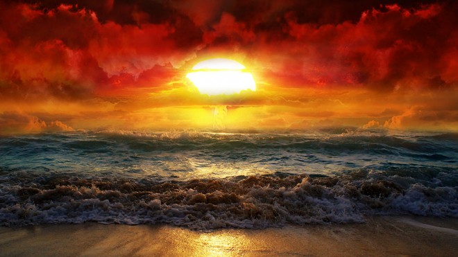 sea sunrise photo