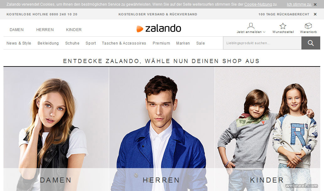 zalando fashion website
