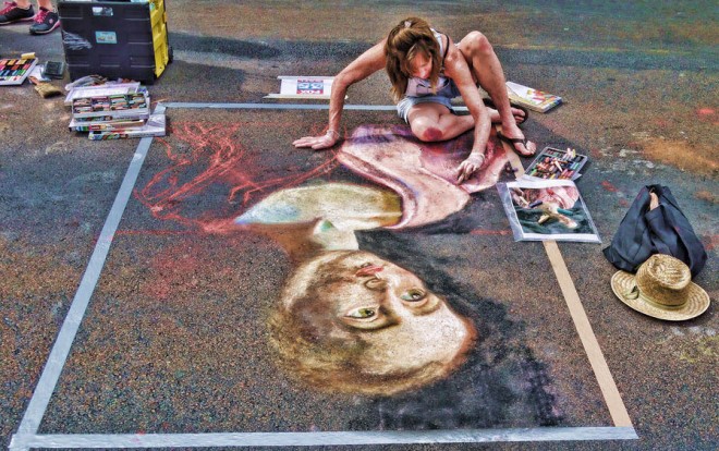 chalk art uptown festival