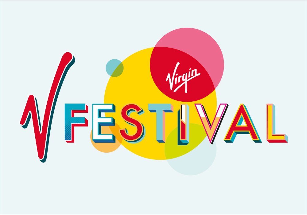 v festival typography design by paula benson