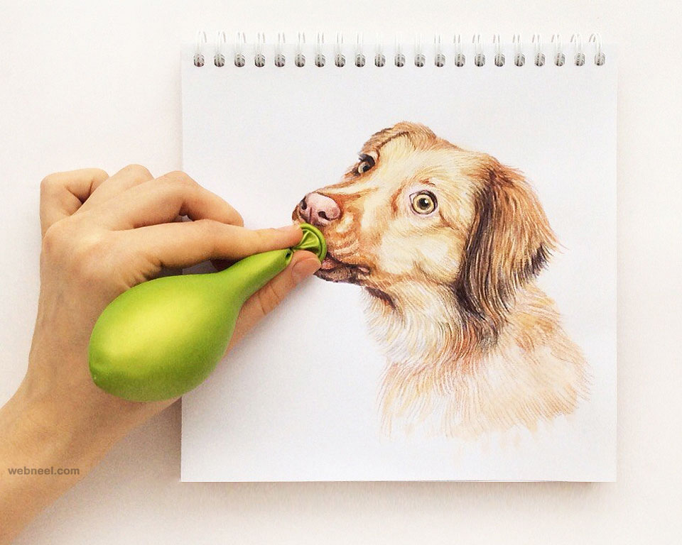 interactive illustration dog drawing idea