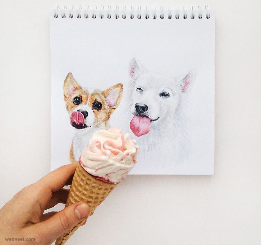 interactive illustration dog drawing idea by valerie susik