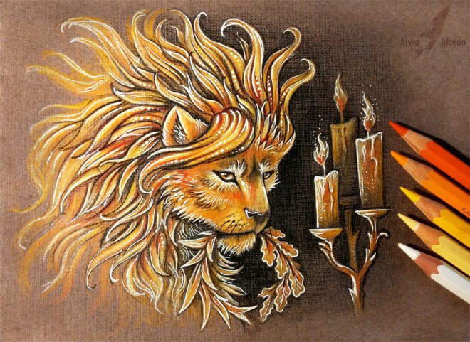 be strong color pencil drawing by alvia alcedo