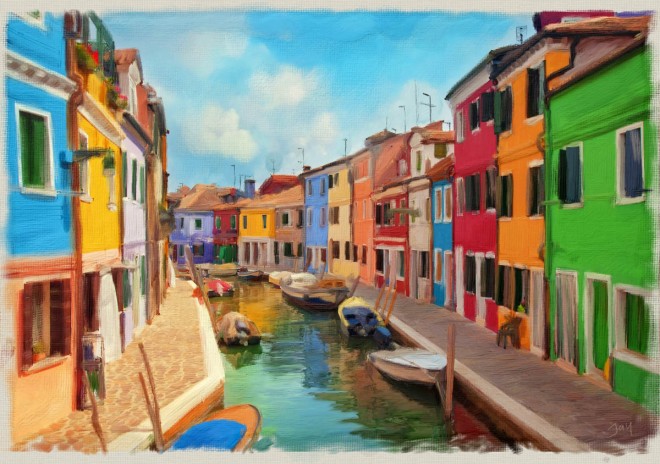 italy in acrylic flame painter tool