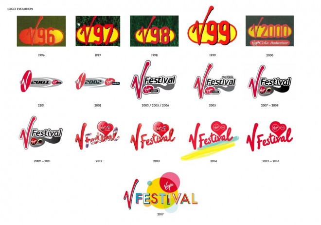 v festival typography design by paula benson