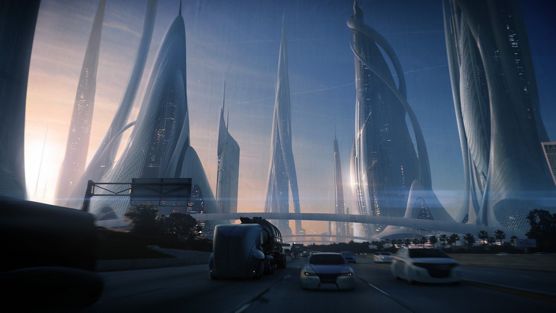 cars futuristic city design ideas