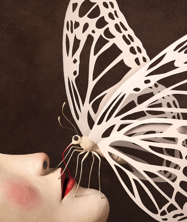 butterfly realistic clay sculptures by irma gruenholz