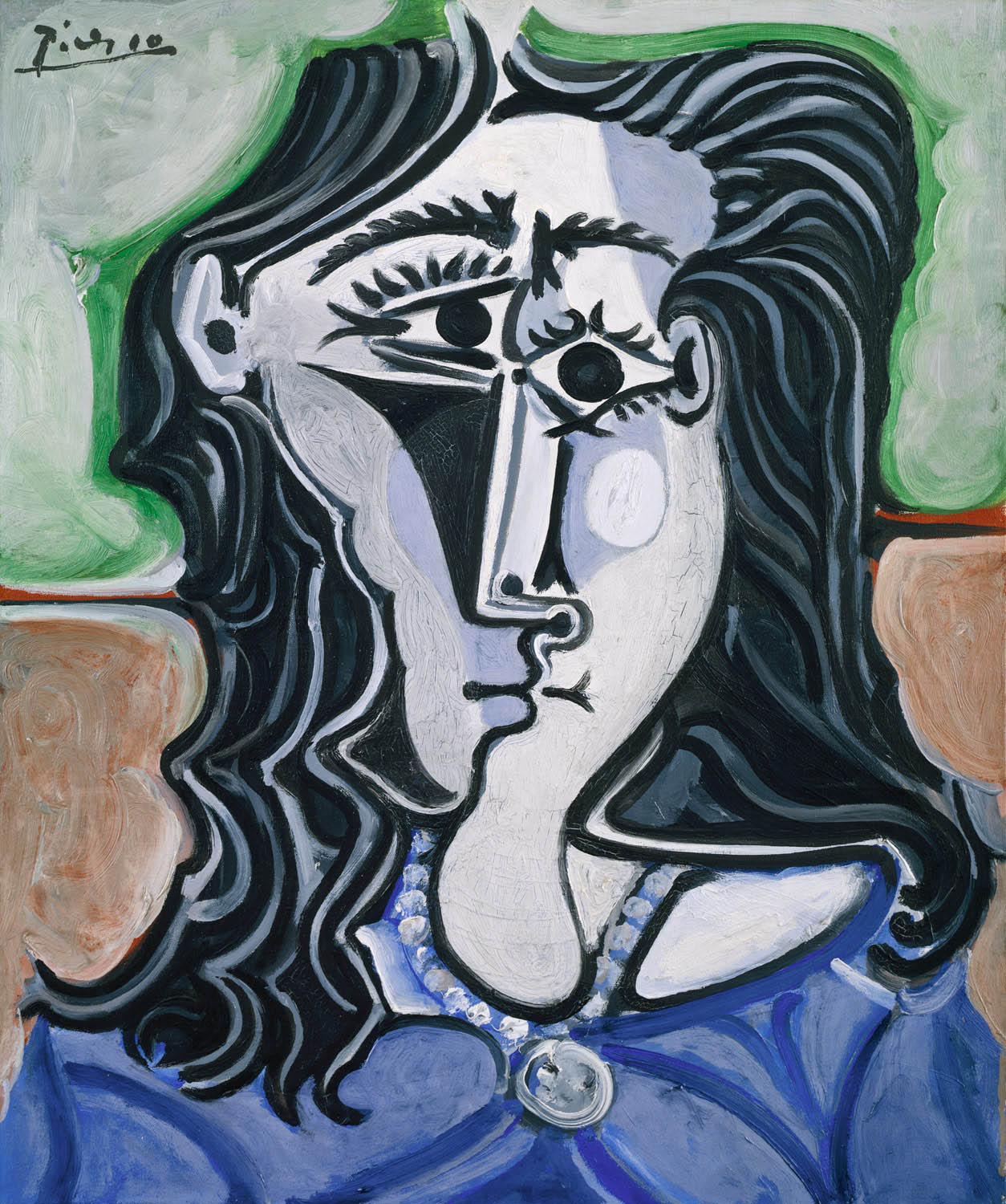 head of a woman modern painting by pablo picasso