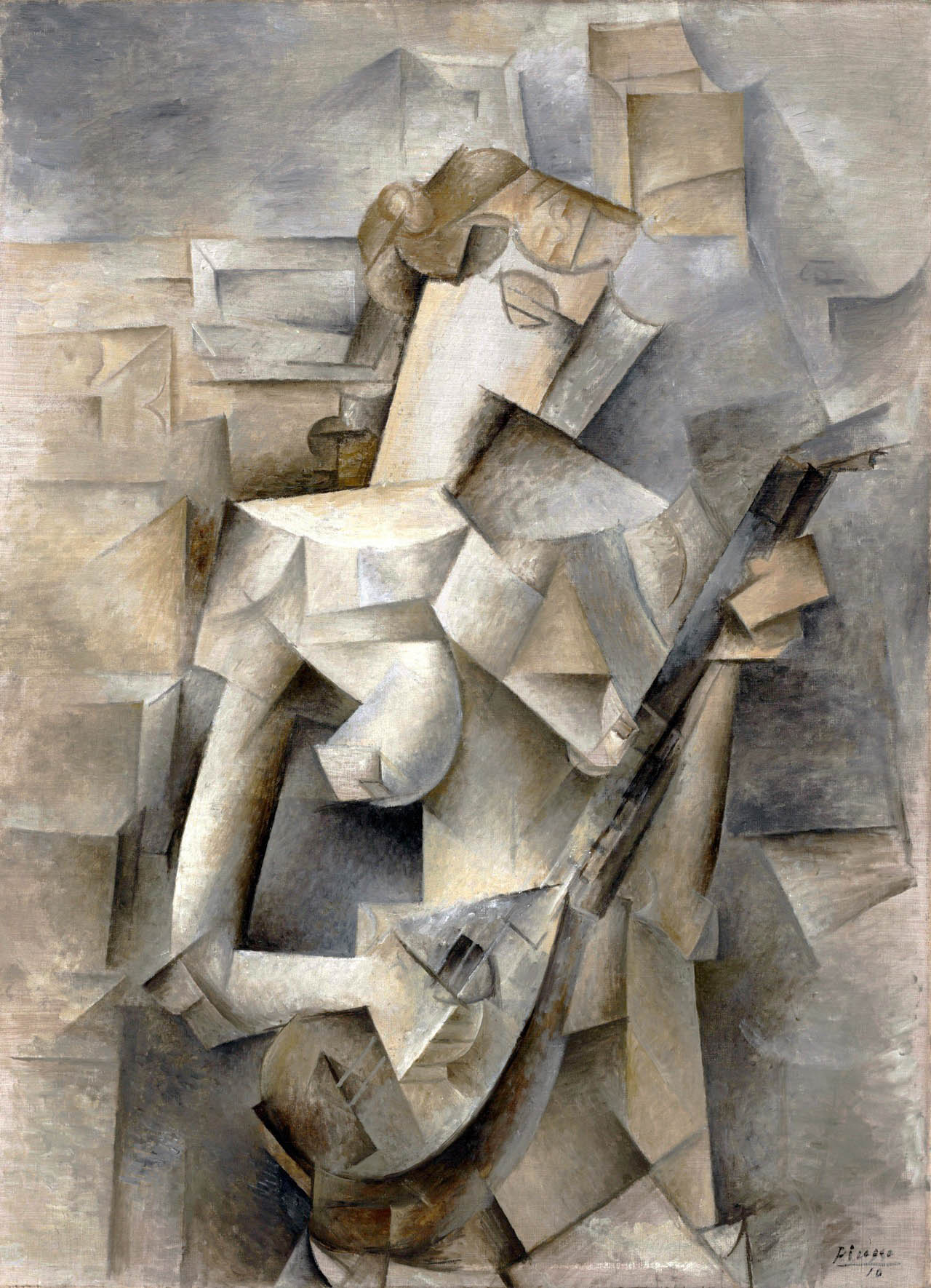girl with mandolin painting by pablo picasso