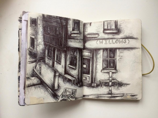 alley drawing heremoine art contest