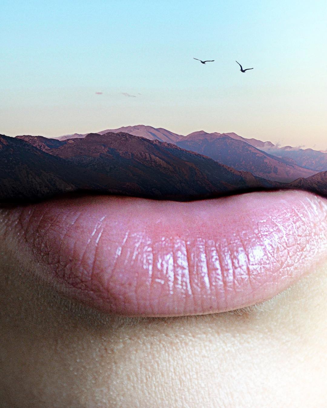 lips photo manipulation by monica carvalho