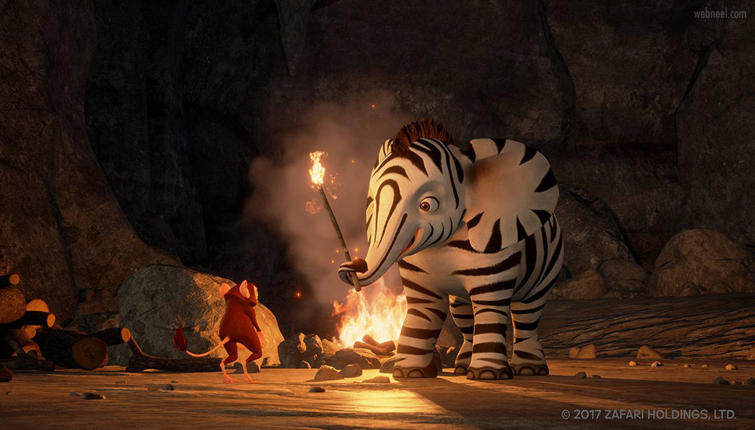 3d animation elephant zafari by david dozoretz