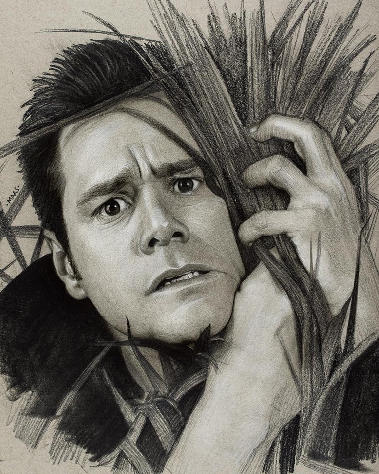 graphite drawing sketches jimcarrey