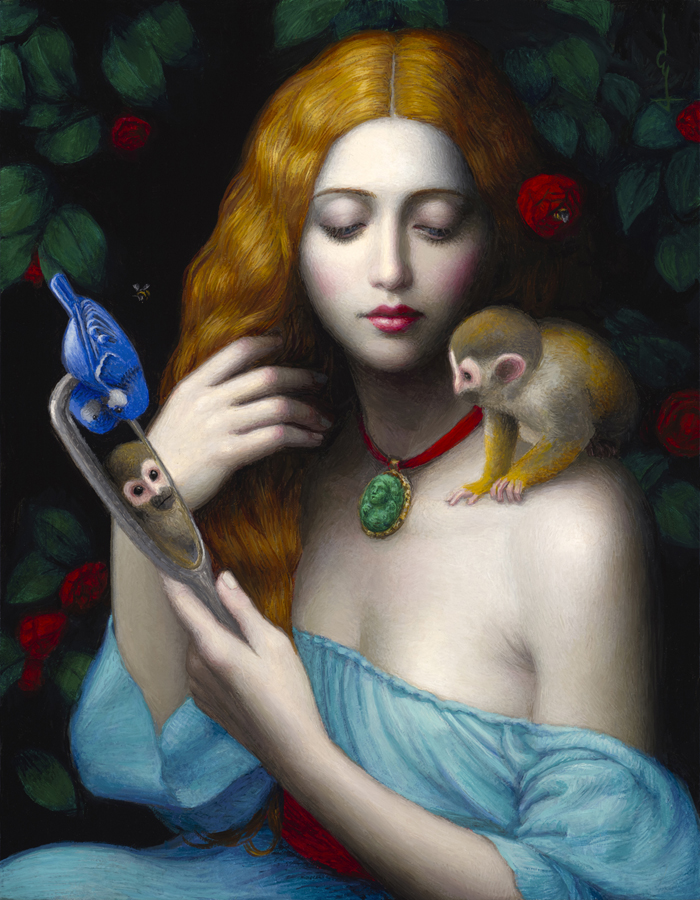 surreal art painting reflection by chie yoshii