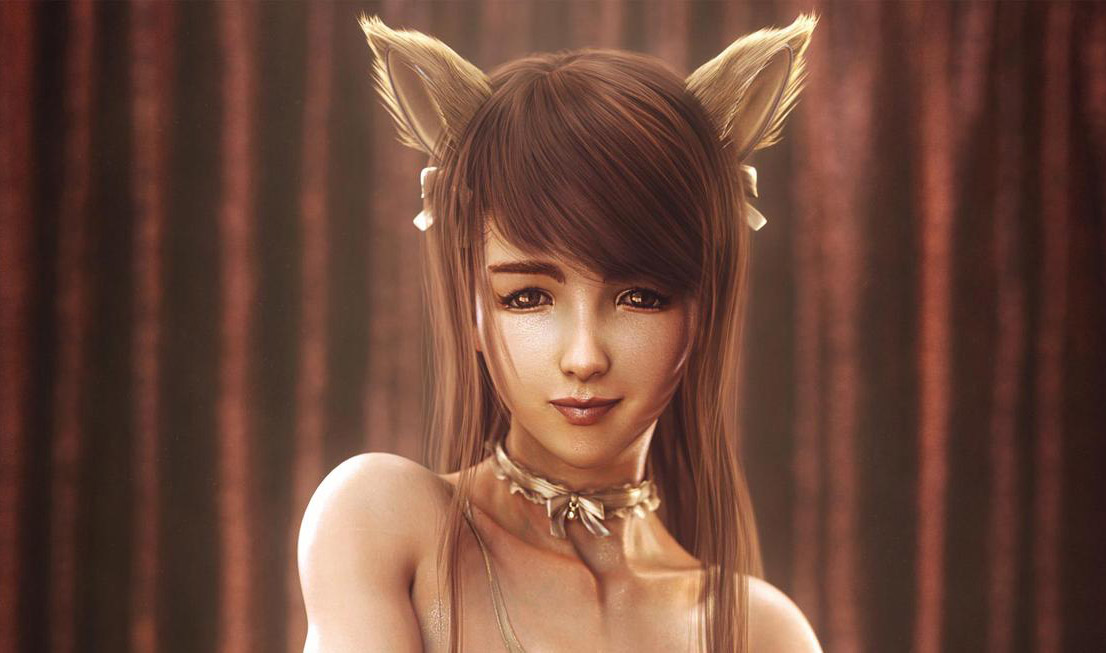 3d fantasy models cat girl