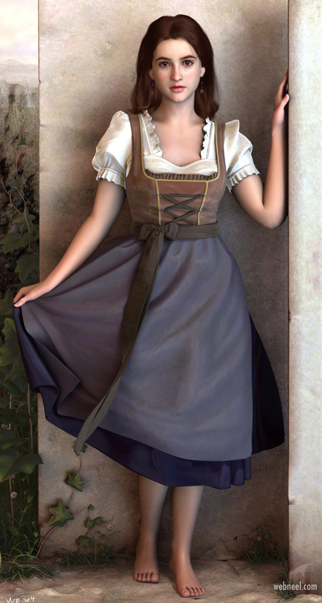 3d girl modelling fantasy by wdchm518127