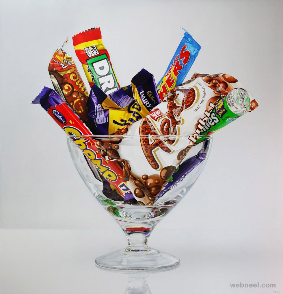 chocolate hyper realistic painting by tom martin