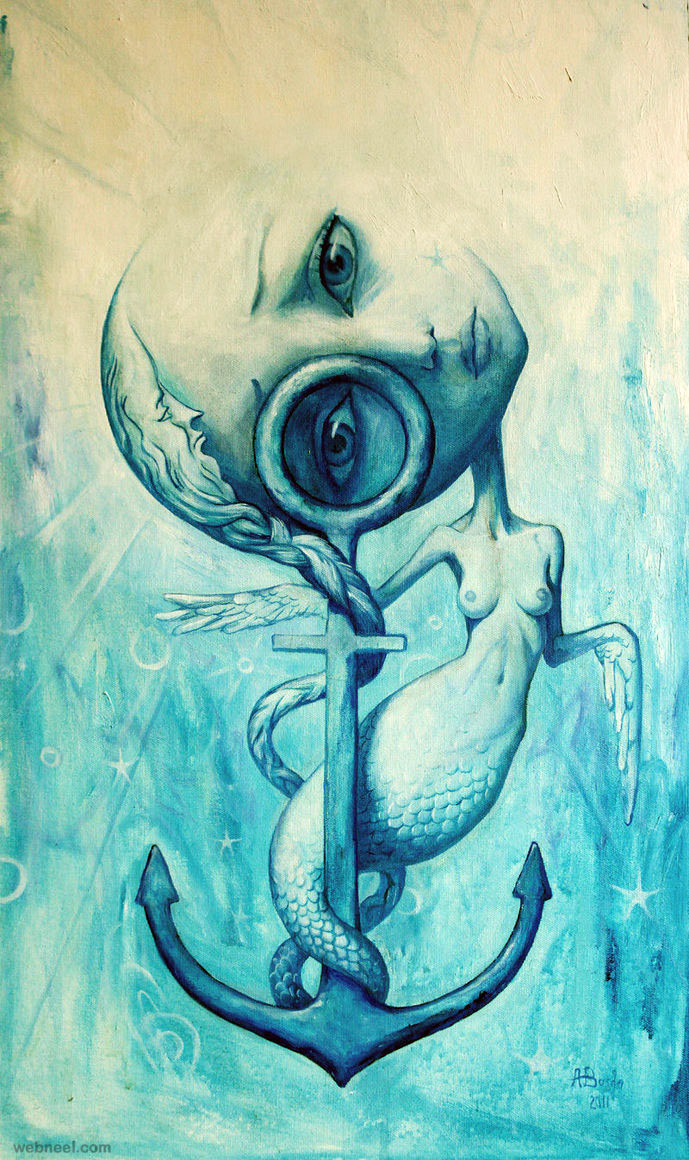 mermaid painting by adrian borda