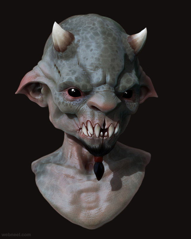 beast zbrush game character by samuel