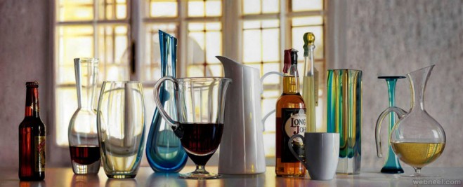wine glass hyper realistic oil painting