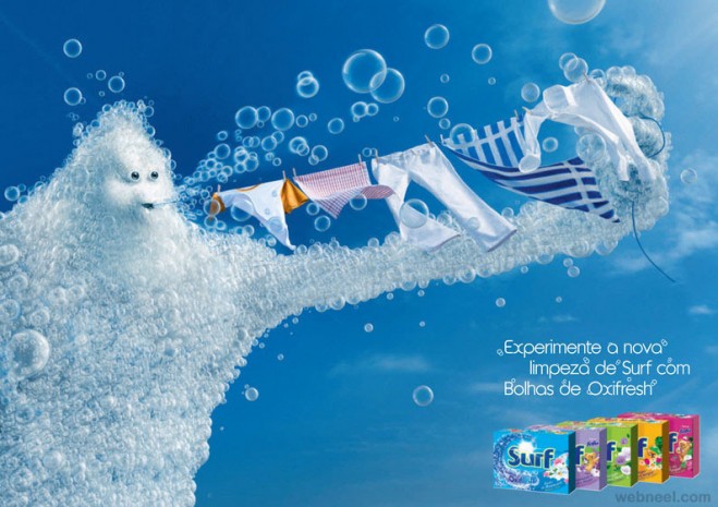 bubble surf ad photo manipulation