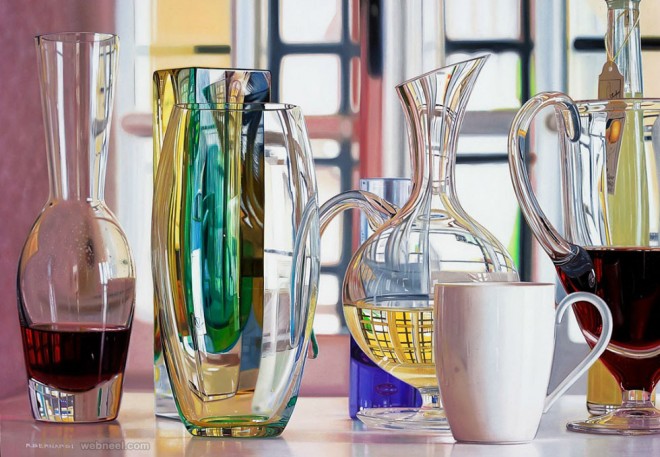 glass hyper realistic oil painting
