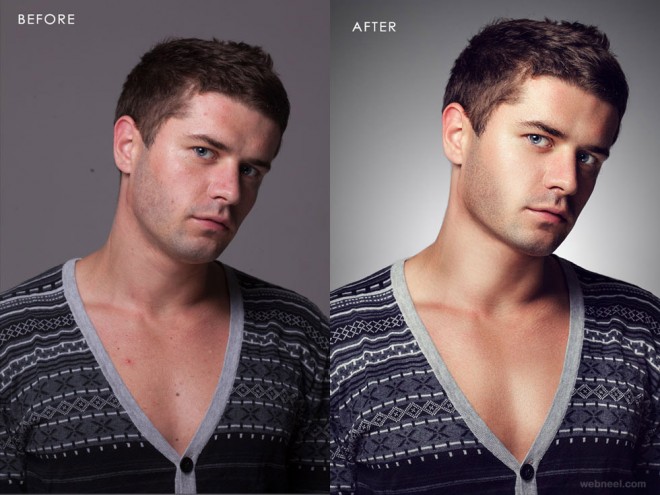 photo retouching after before