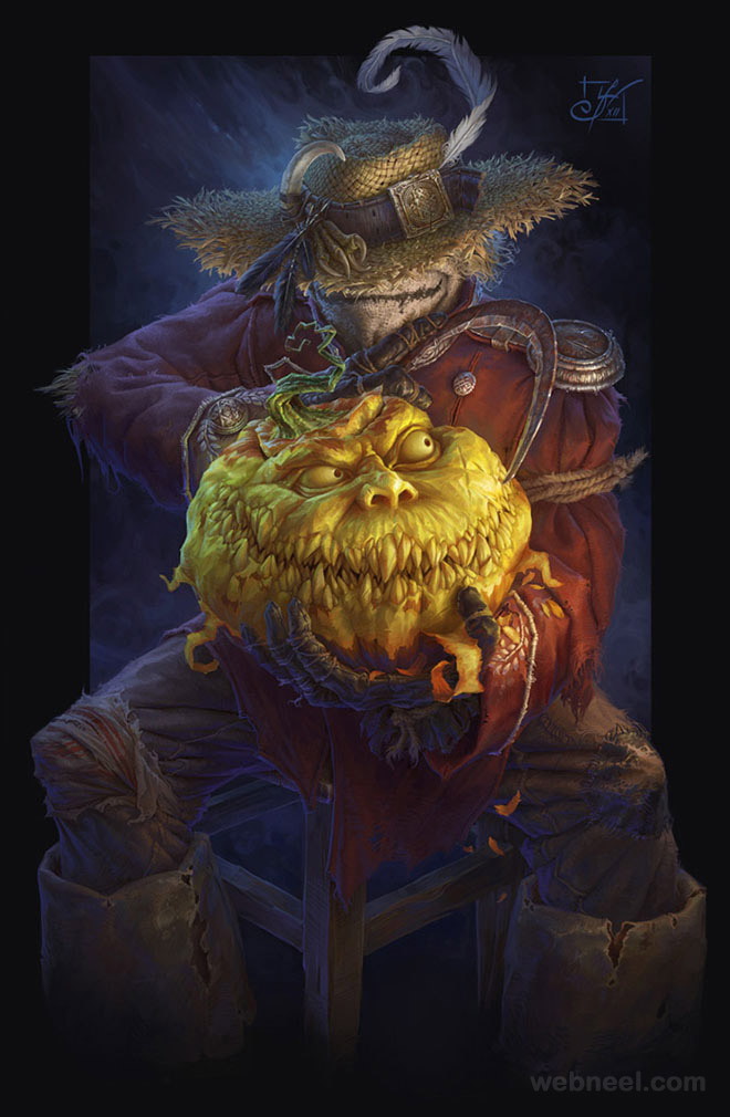 scarecrow beautiful digital painting