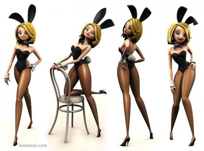 3d cartoon character by andrew