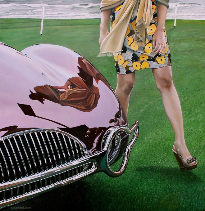 realistic car painting by cheryl kelley