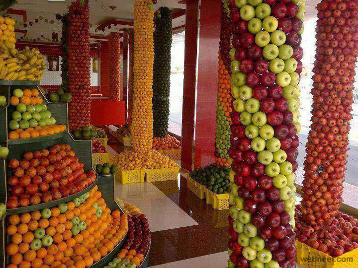 fruit stall display