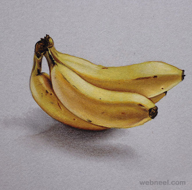 color pencil drawing fruit