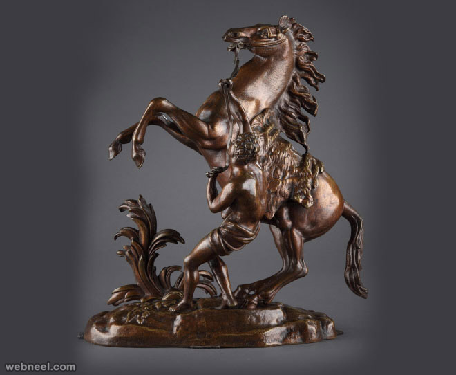 bronze horse sculpture by marly