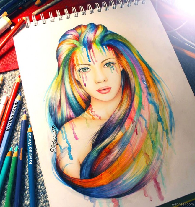 color pencil drawing by kristina