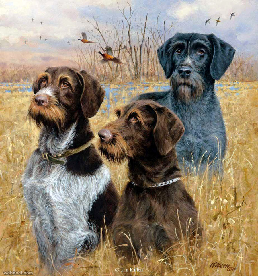 dog painting by killen