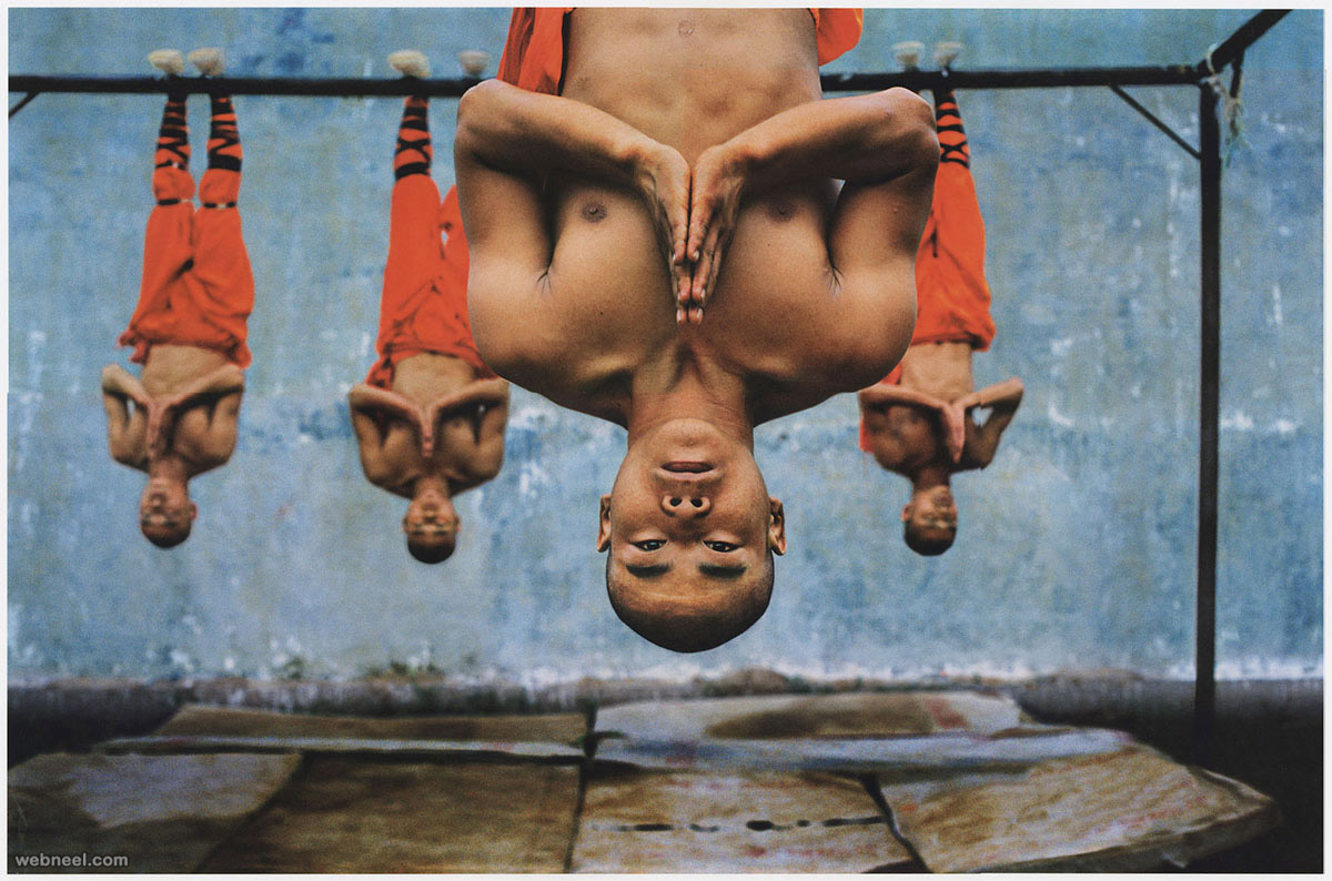 hanging monk famous photographer steve mccurry