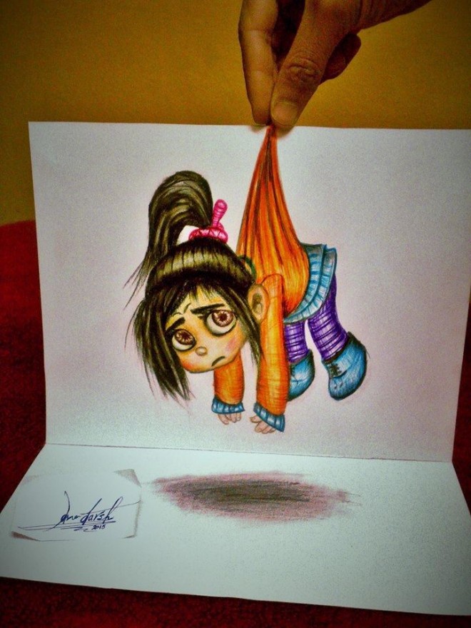 3d girl drawing by ana darsh