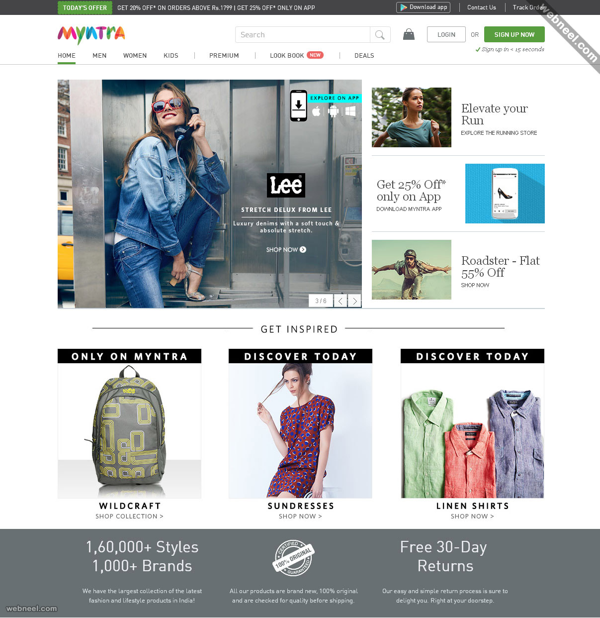ecommerce website design myntra