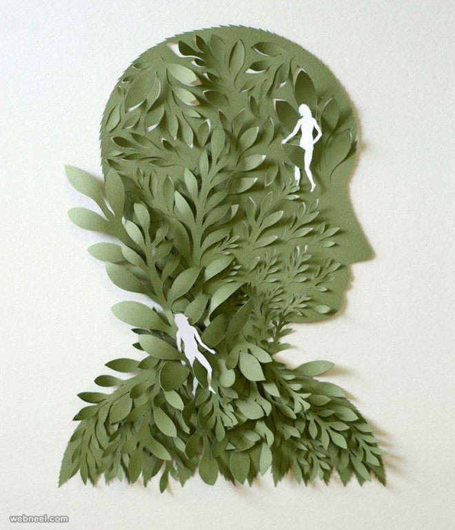 paper sculpture face