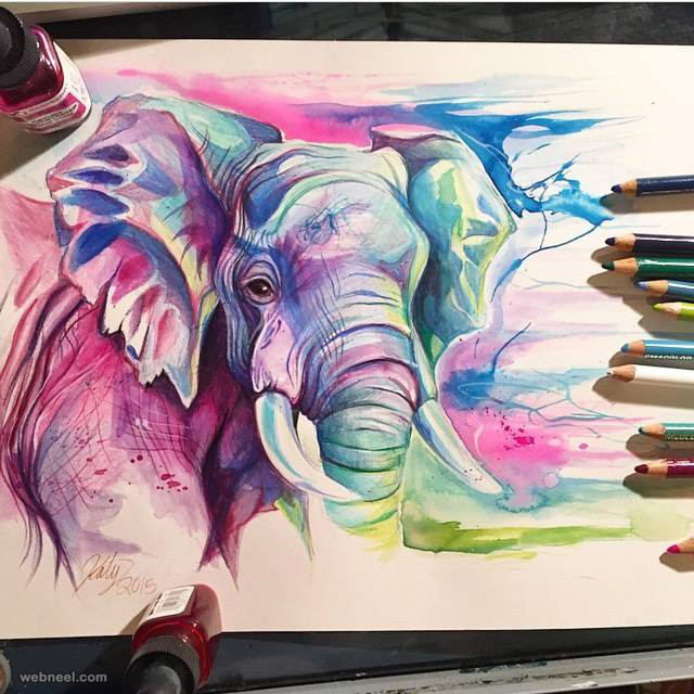 elephant painting by katy lipscomb