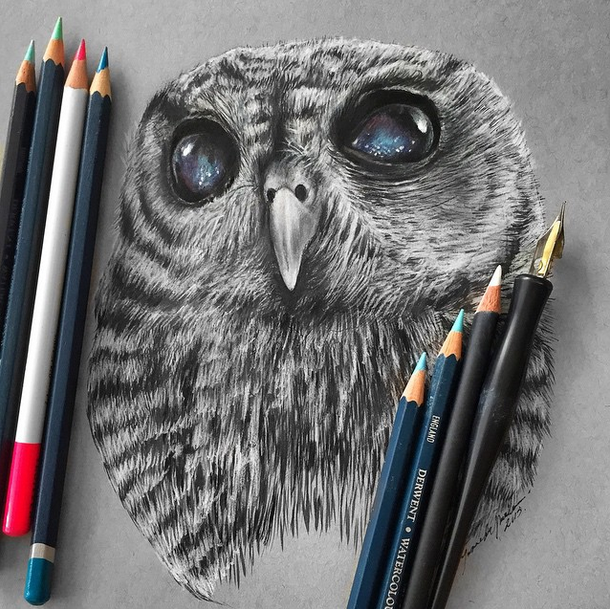 owl realistic pencil drawing by jonathan martinez