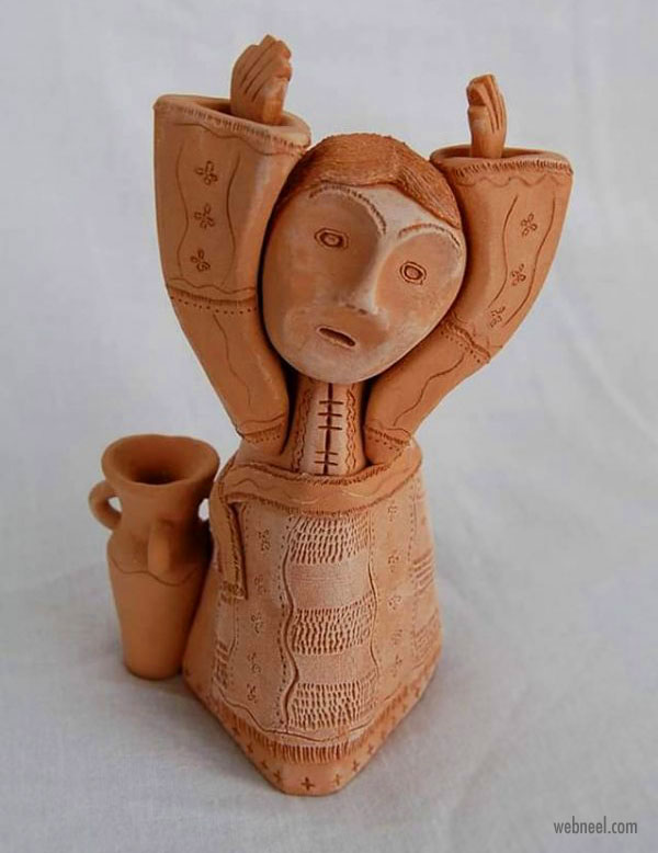 ceramic sculpture artwork dance by illia vaselovych