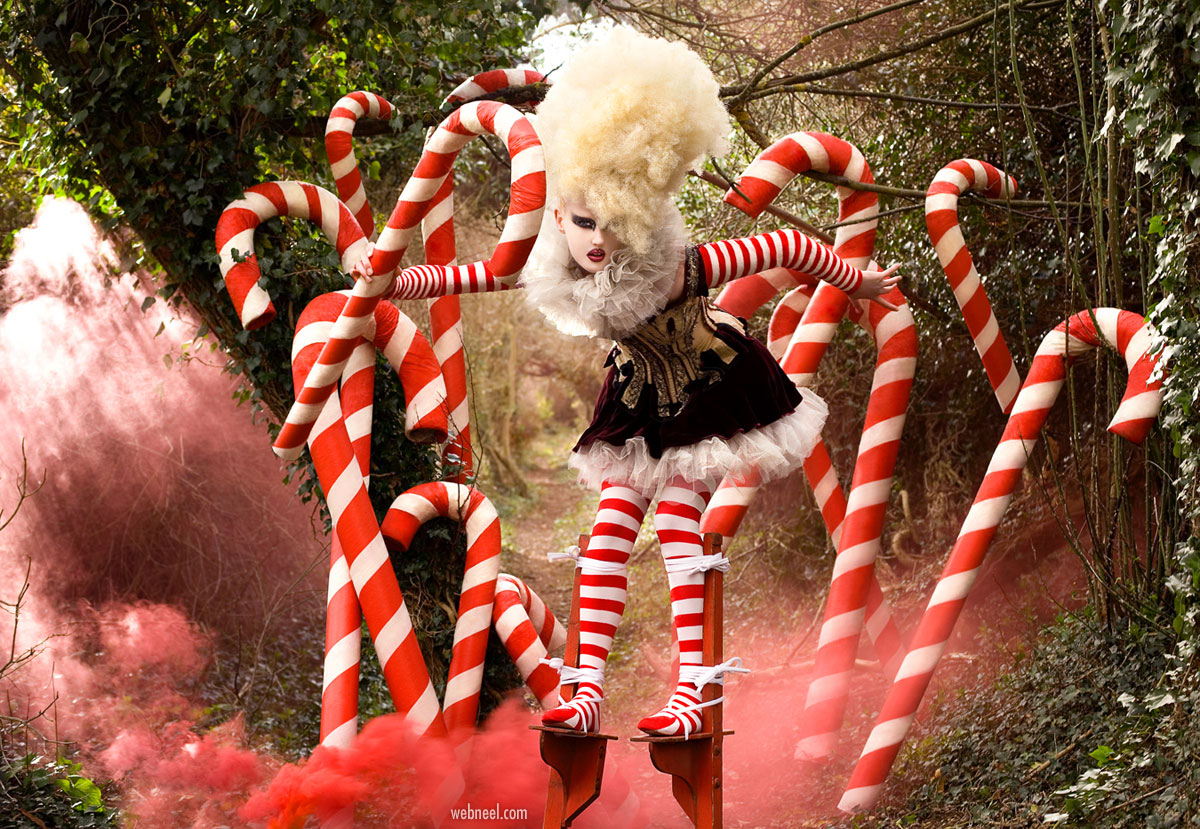 fantasy photography portrait the candy cane witch