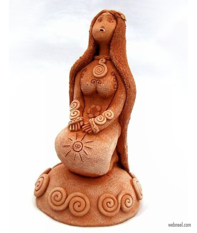 ceramic sculpture artwork mermaid